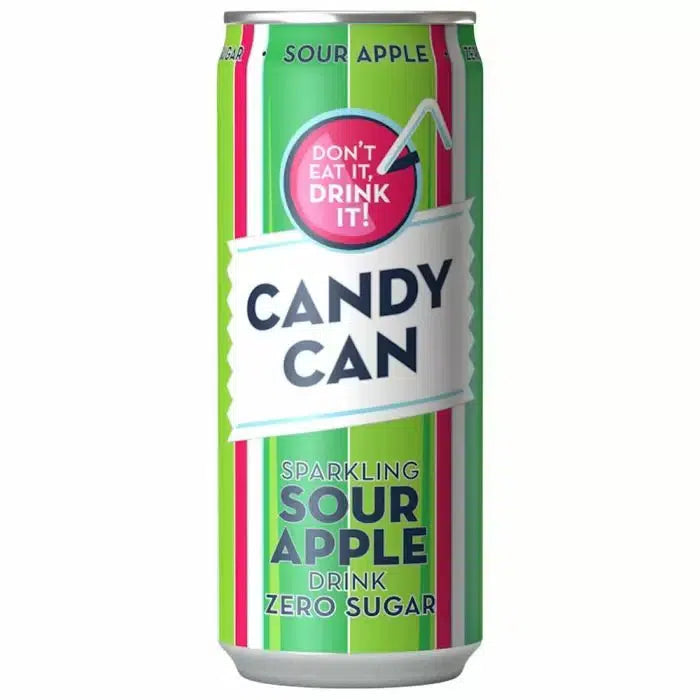 Candy Can Sparkling Sour Apple Zero Sugar Can (330ml)