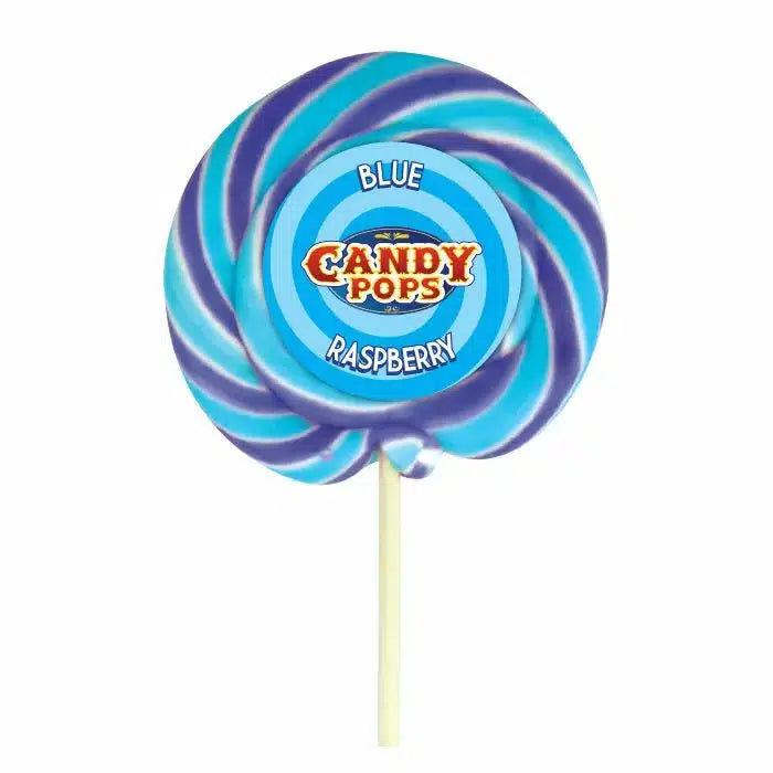 Candy Pops Blue Raspberry Wheel Lollies 75g