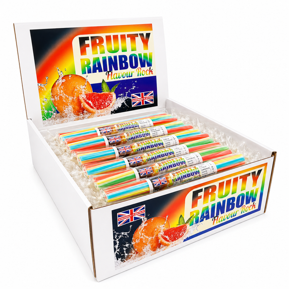 Candy Pops Fruity Rainbow Rock Sticks 25g