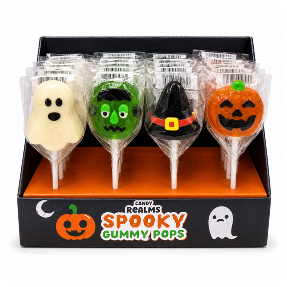 Candy Realms Spooky Gummy Pops 22g Random Selection x 1