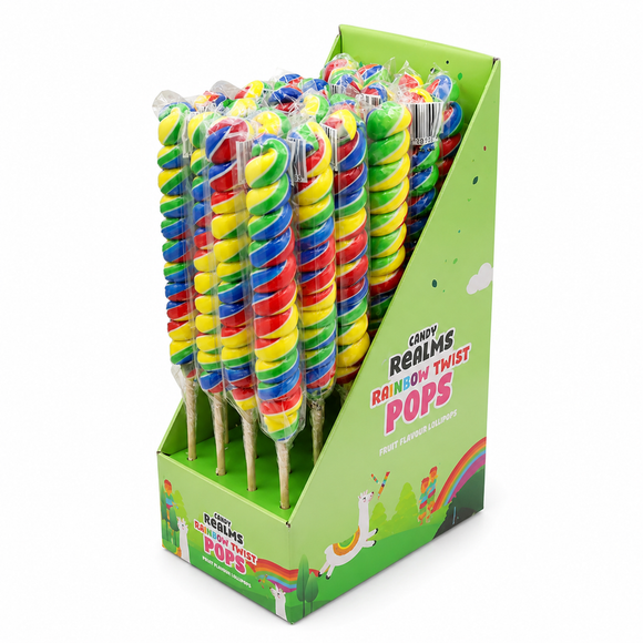 Candy Realms Twist Lollipop 80g