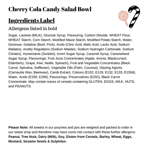 Cherry Cola Candy Salad Bowl