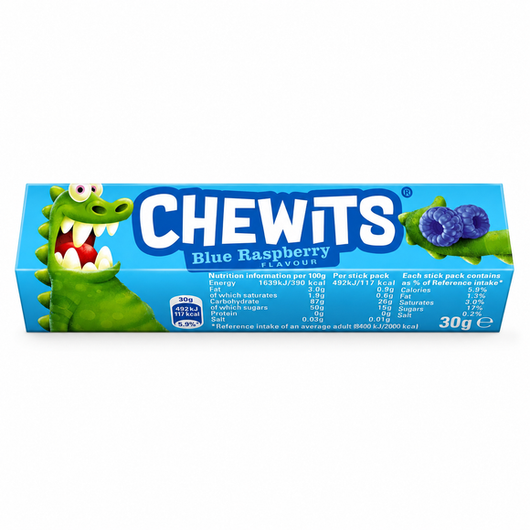 Chewits Blue Raspberry Flavour 30g