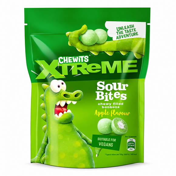 Chewits Xtreme Apple Sour Bites 115g