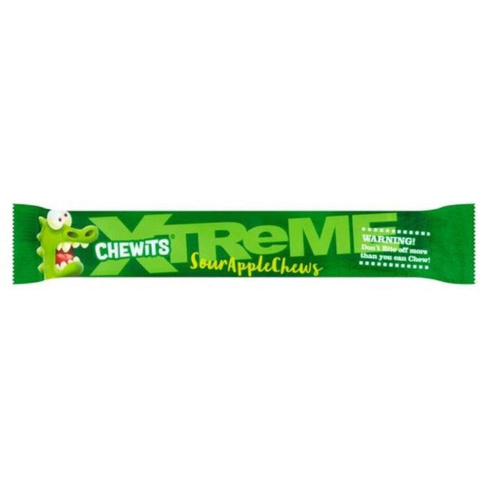 Chewits Xtreme Extremely Sour Apple Chews 34g