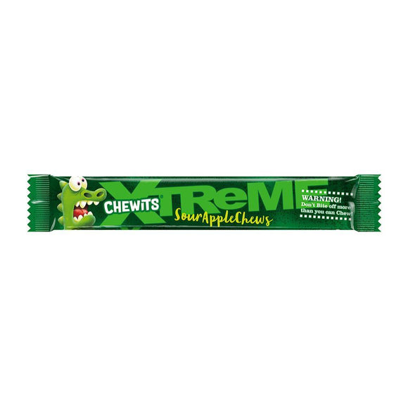 Chewits Xtreme Extremely Sour Apple Chews 34g