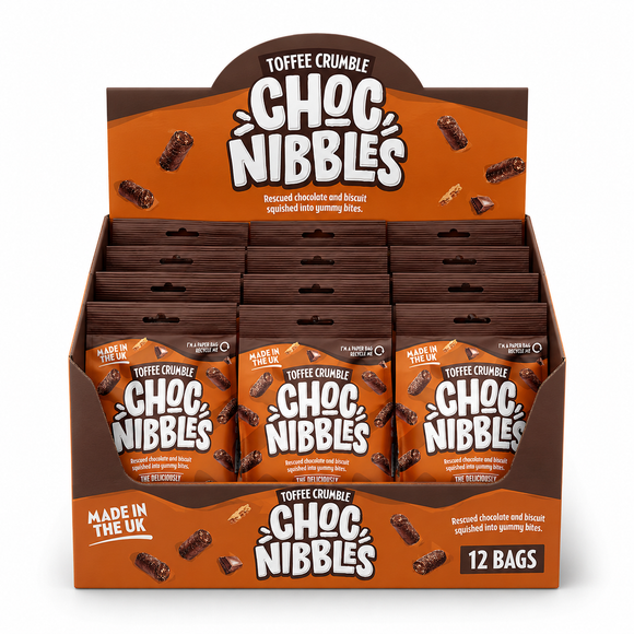 Choc Nibbles Toffee Crumble Pouch 135g
