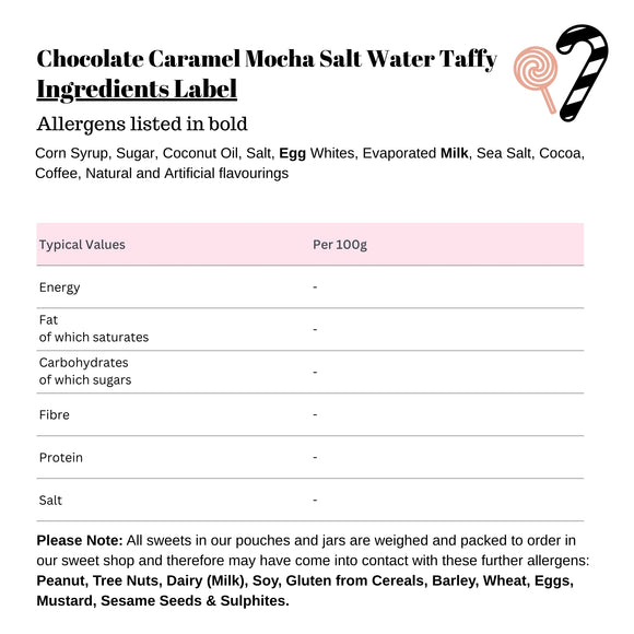 Chocolate Caramel Mocha Salt Water Taffy