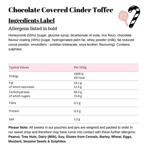 Chocolate Covered Cinder Toffee