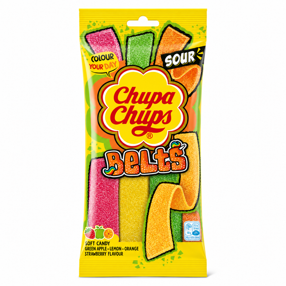 Chupa Chups Sour Mixed Belts Pack 90g