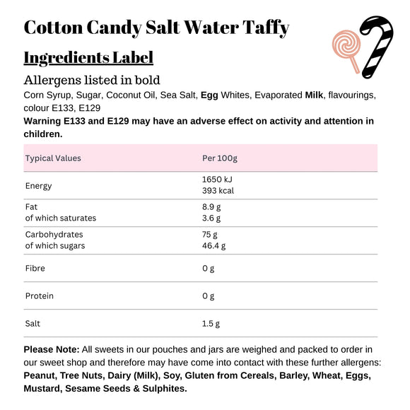 Cotton Candy Salt Water Taffy