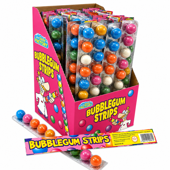 Crazy Candy Factory Bubblegum Strips 30g