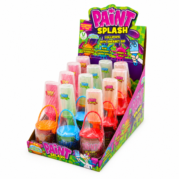 Crazy Candy Factory Paint Splash Lollipops & Sherbet Dip 39g