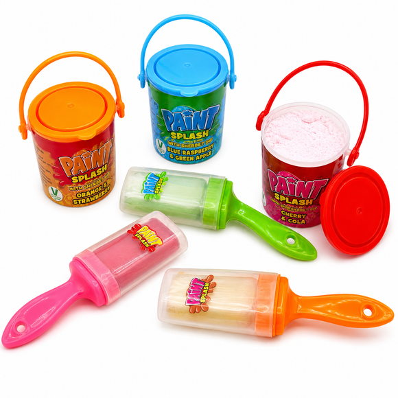 Crazy Candy Factory Paint Splash Lollipops & Sherbet Dip 39g