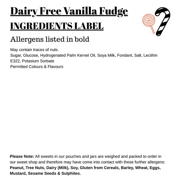 Dairy Free Vanilla Fudge