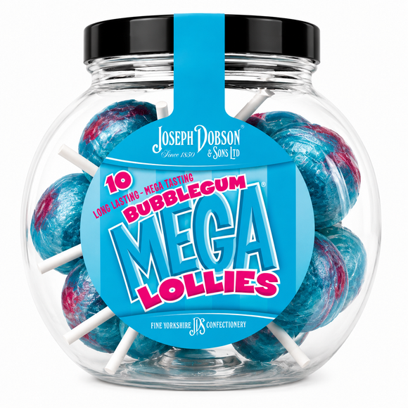 Dobsons Bubblegum Mega Lollies Gift Jar 225g
