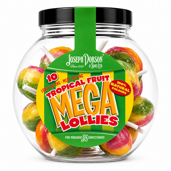 Dobsons Tropical Fruit Mega Lollies Gift Jar 225g