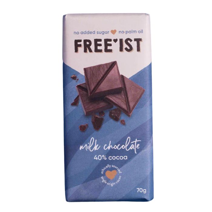 FREE'IST Milk Chocolate 40% Cocoa 70G No Added Sugar