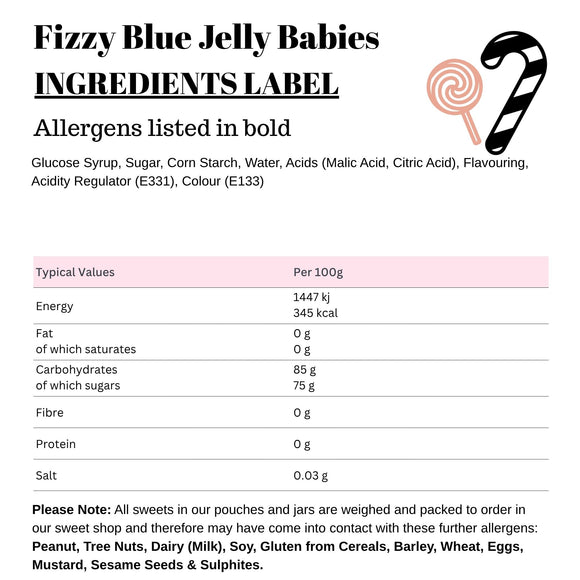 Fizzy Blue Jelly Babies