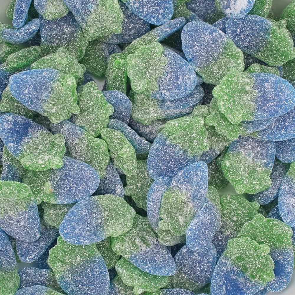 Blue Raspberryies Fizzy Blue Raspberries – Giant Bradley's Online Sweet Shop