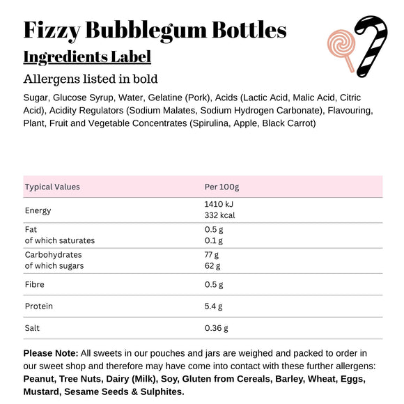 Fizzy Bubblegum Bottles