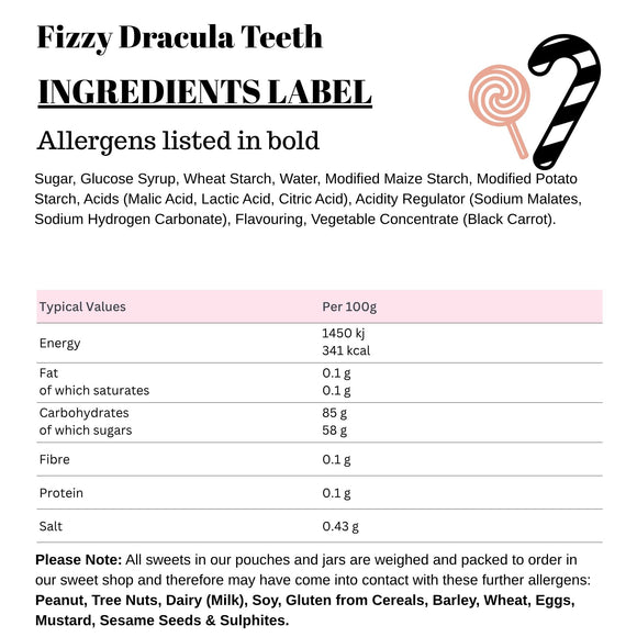 Fizzy Dracula Teeth