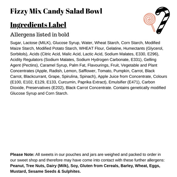 Fizzy Mix Candy Salad Bowl 700g