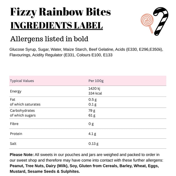 Fizzy Rainbow Bites