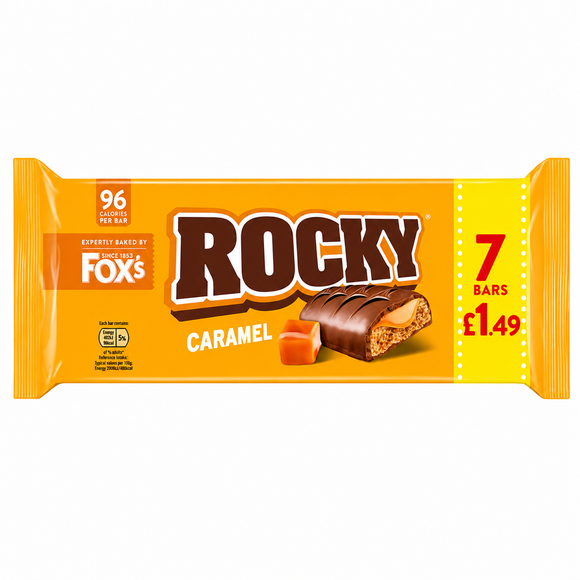 Fox's Rocky Caramel 7 x 19.5g (136.5g)