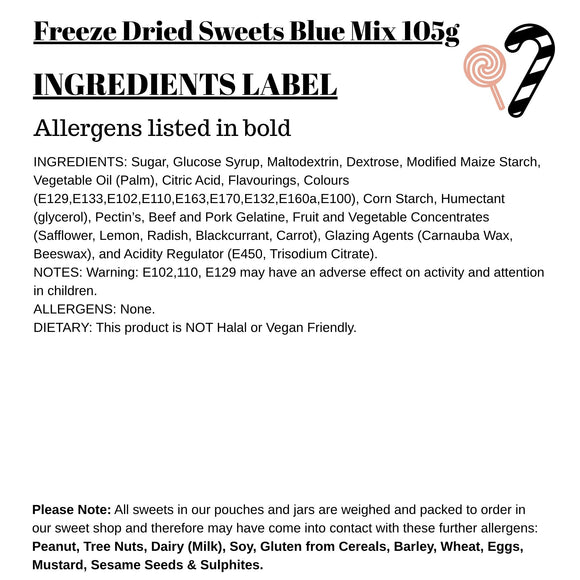 Freeze Dried Sweets Blue Mix 105g