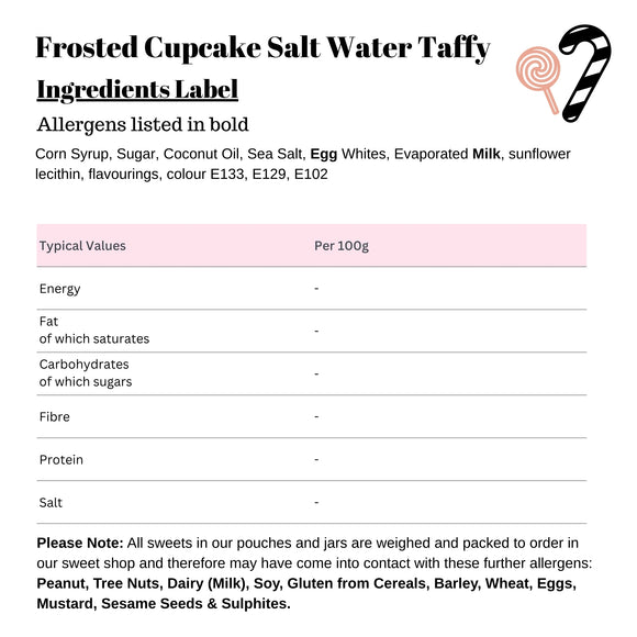 Frosted Cupcake Salt Water Taffy