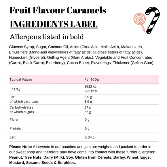 Fruit Flavour Caramels