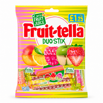 Fruit-tella Duo Stix Bag 135g £1.25 PMP