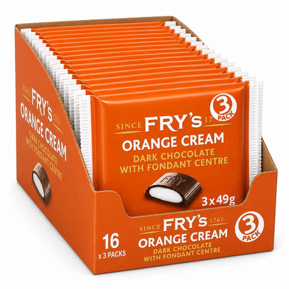 Fry's Orange Cream Chocolate Bar 3 Pack 147g