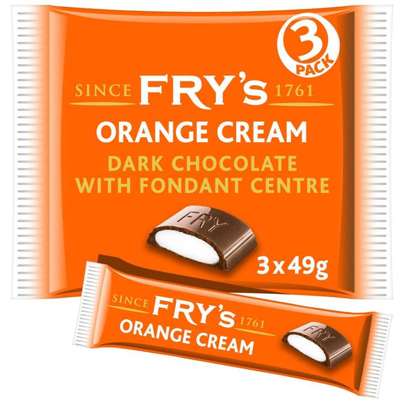 Fry's Orange Cream Chocolate Bar 3 Pack 147g