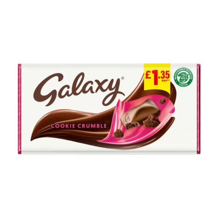 Galaxy Cookie Crumble & Milk Chocolate Block Bar 114g