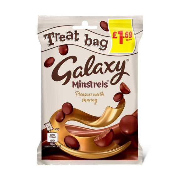 Galaxy Minstrels Chocolate Treat Bags 80g PMP