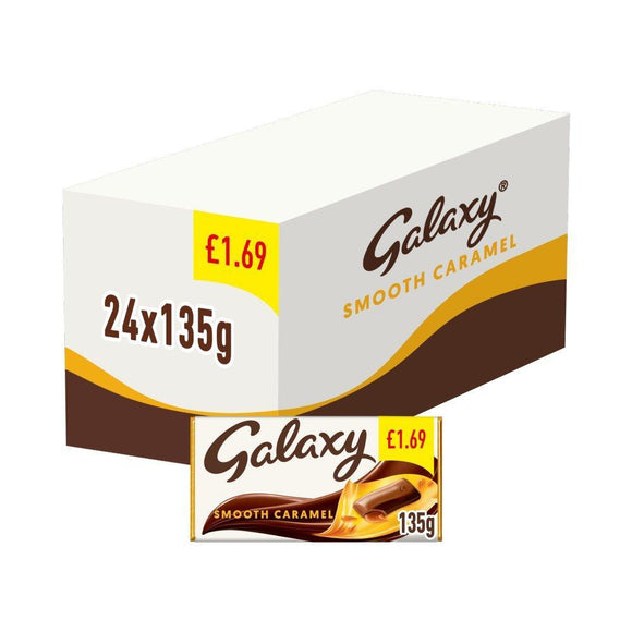 Galaxy Smooth Caramel & Milk Chocolate Block Bar 135g PMP