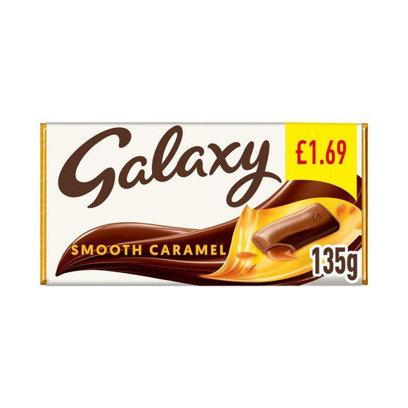 Galaxy Smooth Caramel & Milk Chocolate Block Bar 135g PMP
