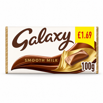 Galaxy Smooth Milk Chocolate Sharing Bars 100g PMP