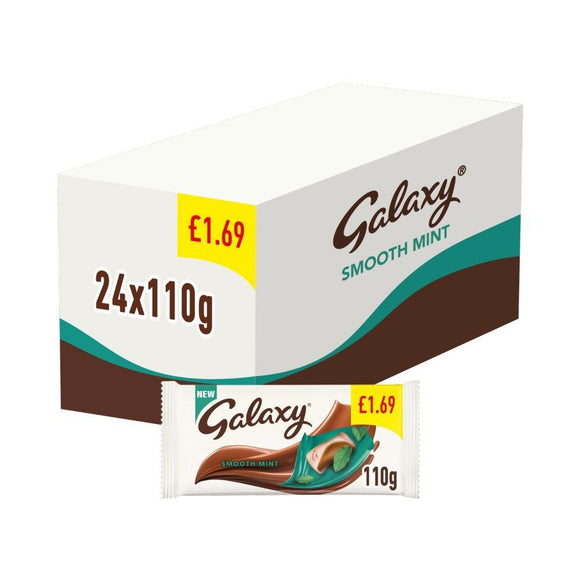Galaxy Smooth Mint Chocolate Block Bar 110g