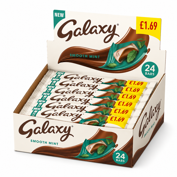 Galaxy Smooth Mint Chocolate Block Bar 110g PMP