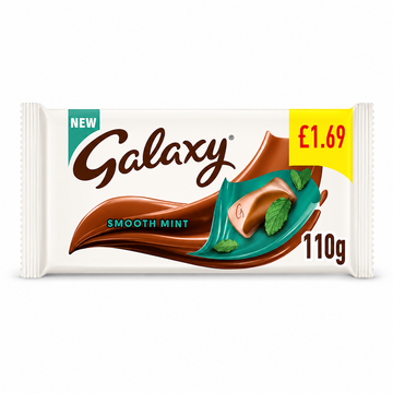 Galaxy Smooth Mint Chocolate Block Bar 110g PMP