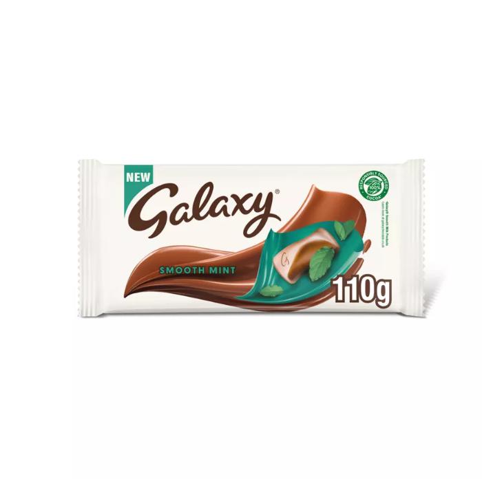 Galaxy Smooth Mint Chocolate Block Bar 110g