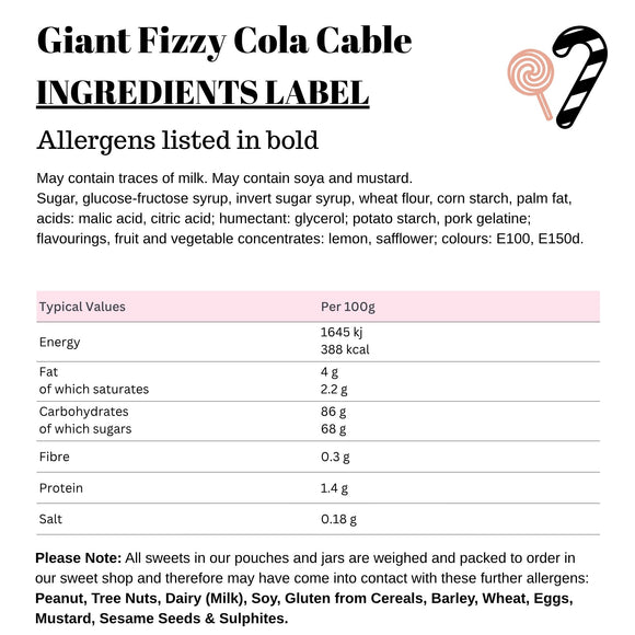 Giant Fizzy Cola Cable
