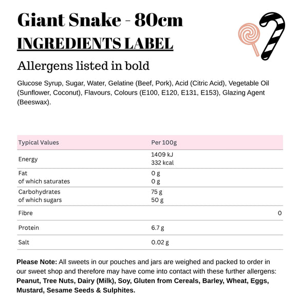 Giant Snake - 80cm
