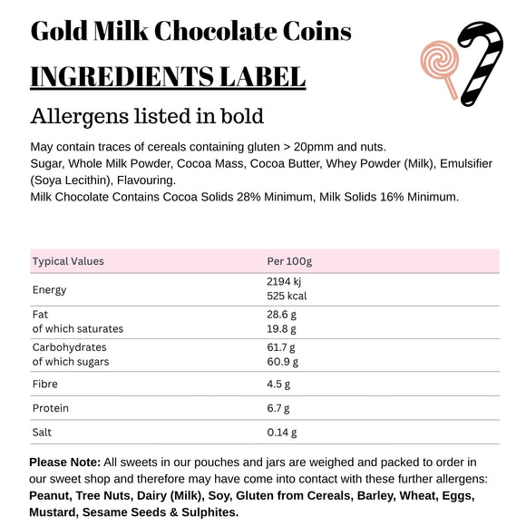 Gold Milk Chocolate Coins