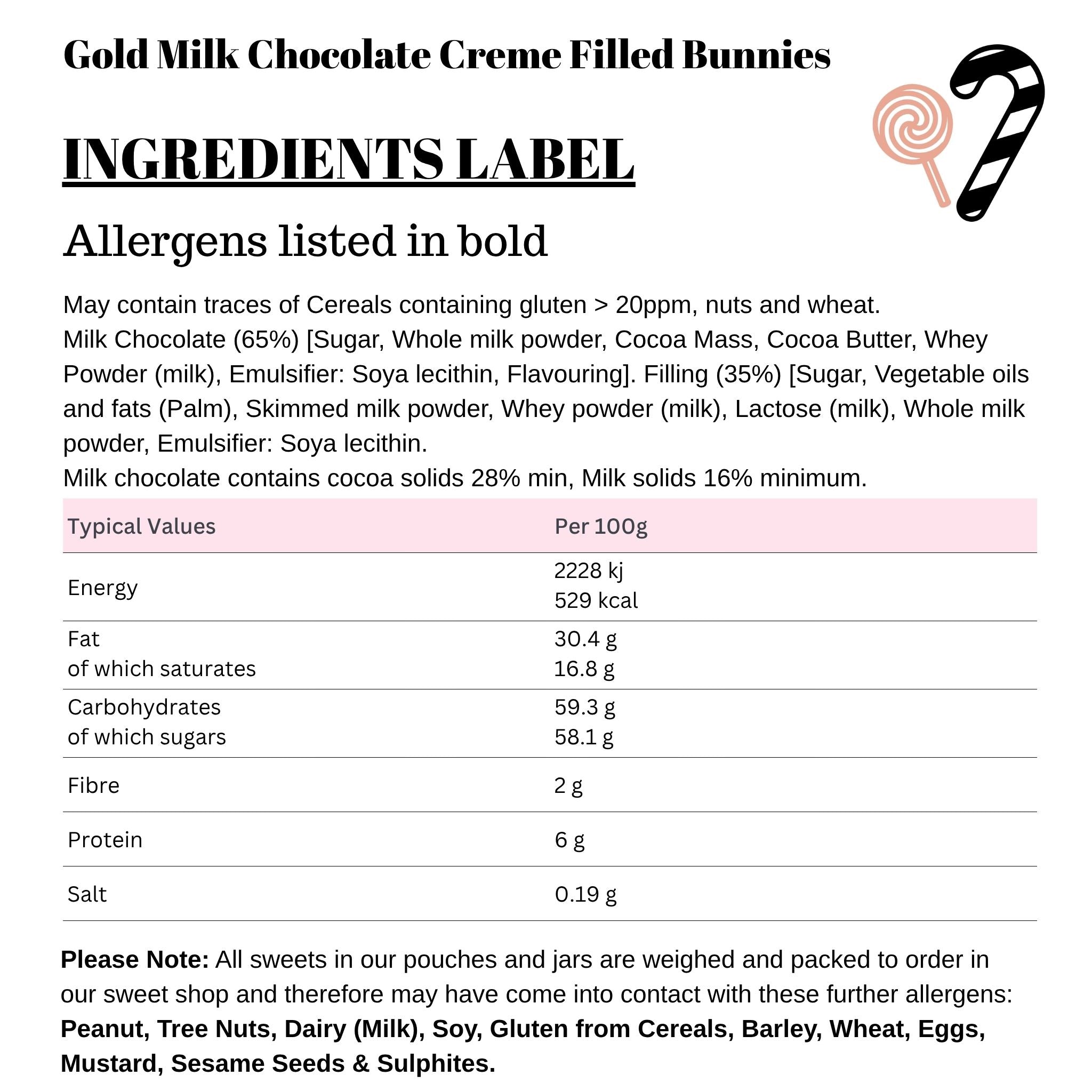Gold Milk Chocolate Creme Filled Bunnies