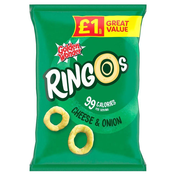 Golden Wonder Ringos Cheese & Onion 40g PMP