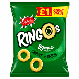 Golden Wonder Ringos Cheese & Onion 40g PMP